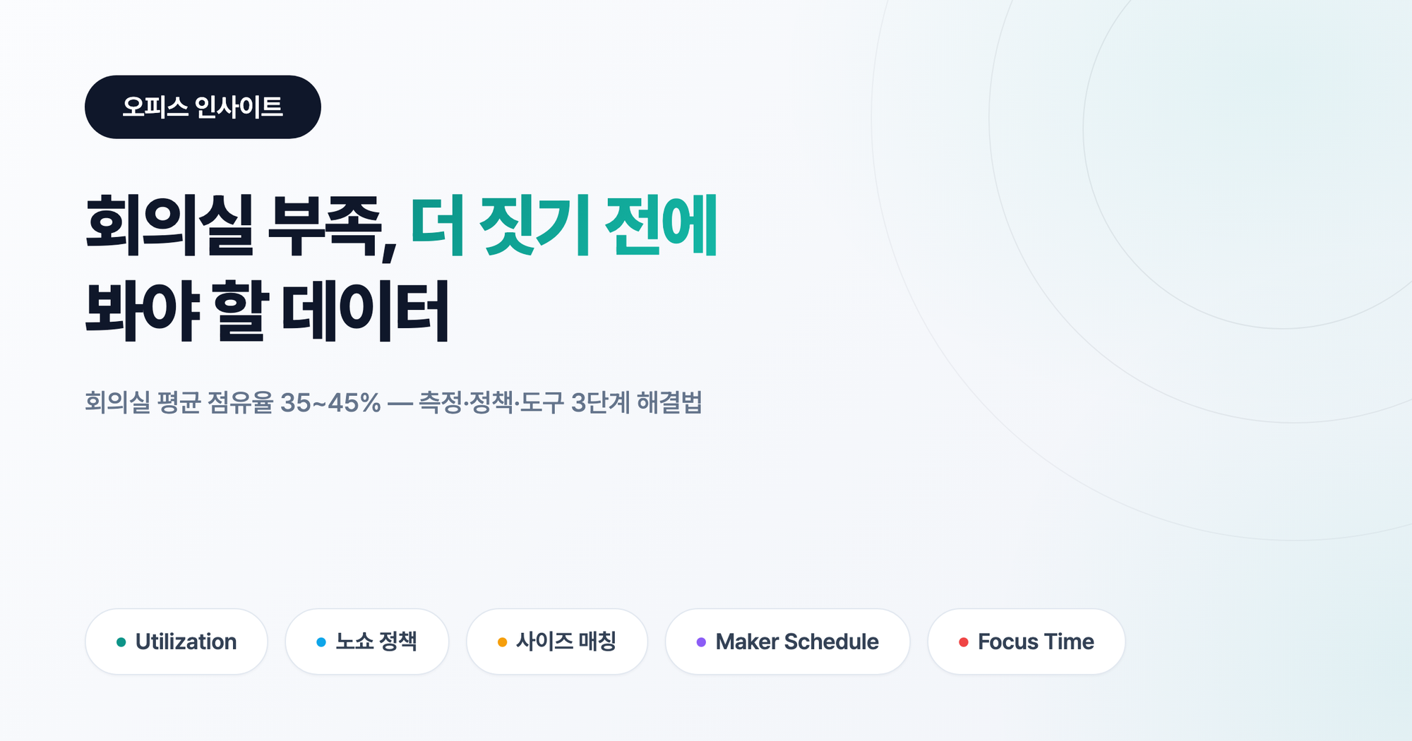 회의실 부족 해결법: 새로 짓기 전에 봐야 할 데이터